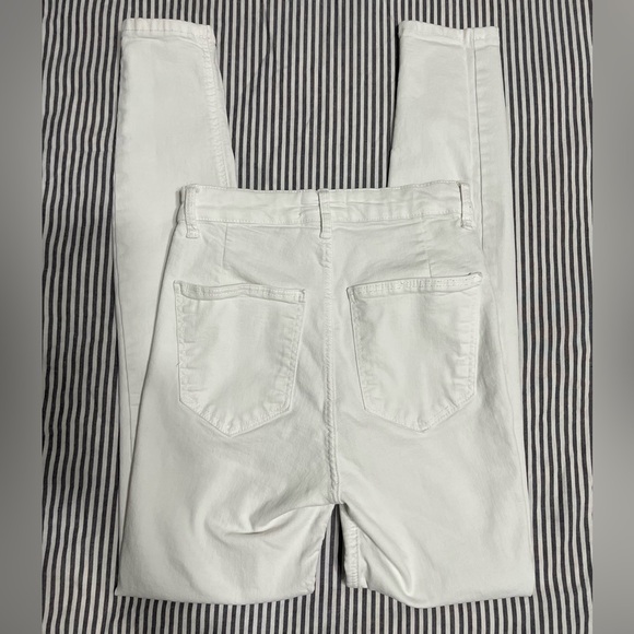 ZARA DENIM SKINNY HIGH WAIST WHITE Pant Woman, stretchy, SIZE 2 - Picture 5 of 16